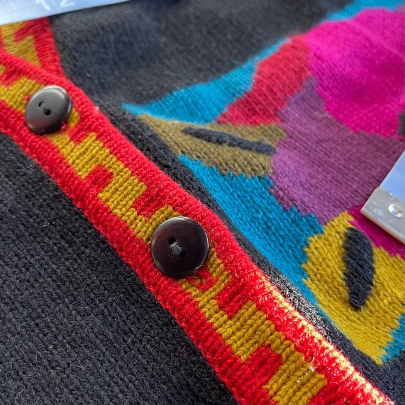 Vintage 90s Women’s Bay Club Lambswool Cardigan Made in Hong Kong - Picture 5 of 7